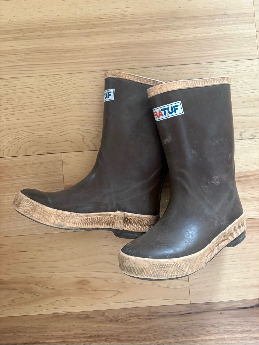 Xtra Tuff Kids Brown Waterproof Rain Boots